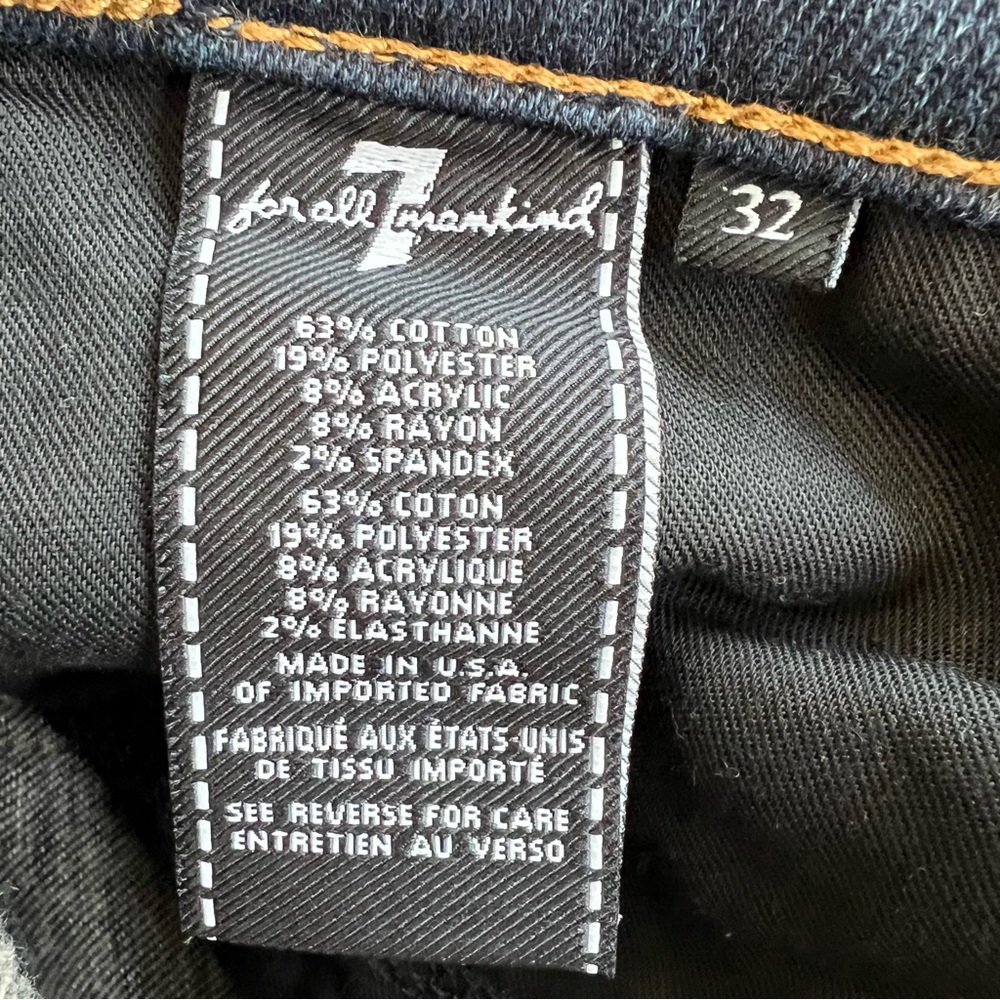 SEVEN 7 FOR ALL MANKIND NWT Slimmy Slim Straight Leg Jean Men's Size 32 - Picture 15 of 16